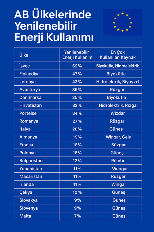 Ab Ülkeleri Yenilenebilir Enerji Talosu